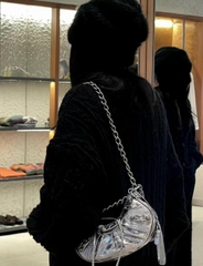 TÚI BALENCIAGA LE CAGOLE CHAIN BAG XS SILVER