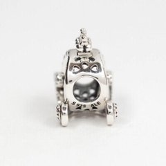 PANDORA Charm Polished Crown O Carriage (Silver Sterling) - Hạt trang trí vòng tay hình cổ xe bí vương miệng, bạc 925