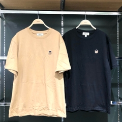 WHOAU T-SHIRT (SET 2 Áo - Beige + Black - Be và Đen) (mặt sau trơn)