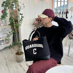 Túi MLB Varsity Basic Canvas Tote Bag Black/Navy/Blue