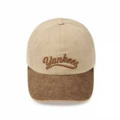Mũ MLB Varsity Vintage Cultive Color Scheme Unstructured Ball Cap Yankees Pink, Brown, Beige - Mũ lưỡi trai, nón kết phối màu nâu, be