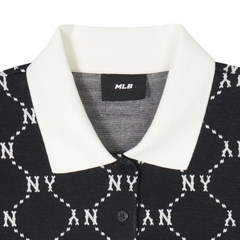 Váy MLB Women's Diamond Monogram New York Yankees DRESS POLO BLACK
