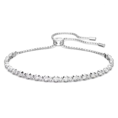 SWAROVSKI Subtle bracelet (Round cut, WHITE, Rhodium plated) - Vòng/lắc tay pha lê trắng - JEWELRY