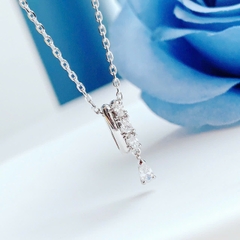 SWAROVSKI Dextera pendant (Mixed cuts, White, Rhodium plated) - Dây cổ, chuyền, đính đá pha lê trắng - JEWELRY NECKLACE
