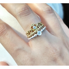 PANDORA Princess Tiara Crown Ring (14K Gold plated) - Nhẫn hình vương miệng công chúa, hợp kim mạ vàng 14k - JEWELRY