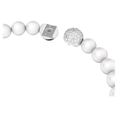 SWAROVSKI Nice bracelet (Magnetic closure, Feather, White, Rhodium) - Vòng/lắc tay ngọc trai pha lê, lông vũ - SWAROVSKI - JEWELRY