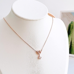 SWAROVSKI Lifelong Heart pendant (White, Rose gold-tone plated) - Dây cổ, dây chuyền HÌNH TIM PHỐI ĐÁ - SWAROVSKI - JEWELRY NECKLACE