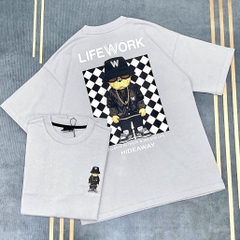ÁO THUN LIFEWORK BULLDOG HIDEAWAY 2024 GRAY T-SHIRT