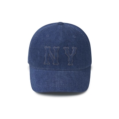 Mũ MLB Embo Logo Denim New York Yankees Ball Cap - Mũ lưỡi trai, nón kết màu xanh