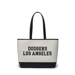 TÚI MLB Varsity Jacquard Large Shopper TOTE Bag LA Dodgers WHITE