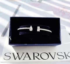 SWAROVSKI Mesmera cuff (Mixed cuts, White, Rhodium plated) - Vòng, lắc tay pha lê trắng - JEWELRY BRACELET
