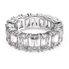 SWAROVSKI Vittore ring (Rectangular cut, White, Rhodium plated) - RINGS - Nhẫn kiểu đá pha lê - SWAROVSKI JEWELRY