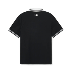 Áo MLB Basic collar color matching computer fit shirt New York Yankees BLACK POLO