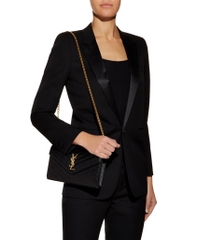 TÚI YSL WOC BLACK LOGO GOLD