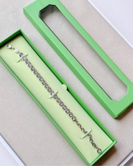 SWAROVSKI Imber Tennis bracelet (Mixed round cuts, White, Rhodium plated) - Vòng, lắc tay, vòng tròn đính pha lê trắng, khoá cài - JEWELRY BRACELET