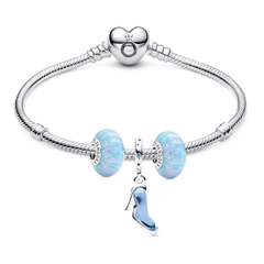 PANDORA SET CINDERELLA’S BRACELET (Silver Sterling, Lap-created Opal, Glass, Zircona) - Bộ Vòng 3 Charm - Chủ đề chiếc giày của Lọ Lem