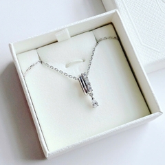 SWAROVSKI Dextera pendant (Mixed cuts, White, Rhodium plated) - Dây cổ, chuyền, đính đá pha lê trắng - JEWELRY NECKLACE