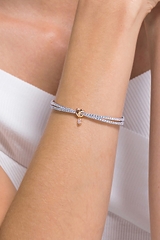SWAROVSKI Lifelong Heart bangle (Heart, White, Mixed metal finish) - Vòng/lắc tay HÌNH TIM PHỐI ĐÁ - SWAROVSKI - JEWELRY