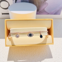 SWAROVSKI Symbolica bracelet (Infinity, evil eye & horseshoe, Blue, Rose gold-tone plated) - Vòng/lắc tay hình các biểu tượng - JEWELRY