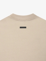 Áo Fear of God FOG Essentials Tee Dusty Beige - Áo thun cổ tròn tay lỡ màu be, chữ vòng cung
