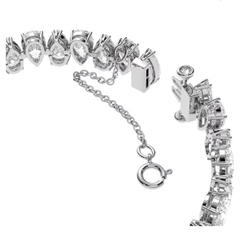 SWAROVSKI Millenia bracelet (Pear cut, White, Rhodium plated) - Vòng/lắc tay pha lê cắt giọt - SWAROVSKI - JEWELRY