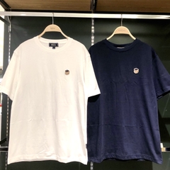 WHOAU T-SHIRT (SET 2 Áo - White + Navy - Trắng và Xanh đen) (mặt sau trơn)