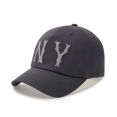 Mũ MLB Basic Coopers Washed Unstructured Ball Cap New York Yankees Grey - Mũ lưỡi trai, nón kết màu xám