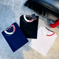 ÁO THUN TOMMY HILFIGER CỔ BO VIỀN TRẮNG/ĐEN/NAVY