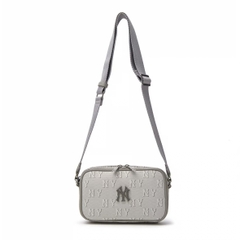 Túi MLB Classic Monogram Jacquard Mini Cross Bag New York Yankees Charcoal Grey - Túi đeo chéo màu xám