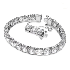 SWAROVSKI Millenia bracelet (Square cut, Small, White, Rhodium plated) - Vòng/lắc tay pha lê cắt vuông - SWAROVSKI - JEWELRY