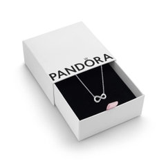 PANDORA Sparkling Infinity Collier necklace (Sterling, White Zirconia) - Dây cổ, chuyền bạc 925, đá CZ trắng, hình vô cực - JEWELRY NECKLACE