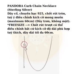PANDORA Curb Chain Necklace & Dream Catcher Charm (Sterling Silver) - SET bộ dây chuyền dáng rút và hạt trang trí vòng bắt giấc mơ, bạc 925.