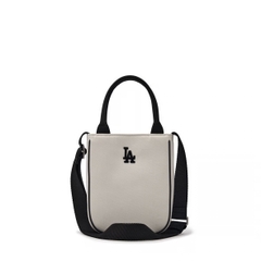 Túi MLB Varsity Cursive Denim Mini Cross Bag LA Dodgers White - Túi đeo chéo màu trắng, có quai xách