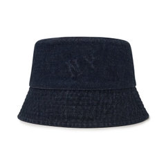 Mũ MLB Classic Monogram Random Tonal Tone Emboss Denim Bucket Hat Drop Fit New York Yankees Dark Blue - Mũ vành tròn màu xanh đậm