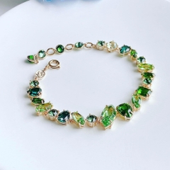 SWAROVSKI Gema bracelet (Mixed cuts, Green, Gold-tone plated) - Vòng/lắc tay SWAROVSKI - JEWELRY