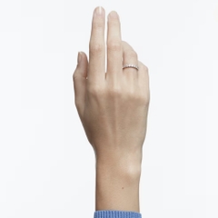SWAROVSKI Matrix Vittore ring (Round cut, White, Rhodium plated) - RINGS - Nhẫn tròn, pha lê trắng - JEWELRY