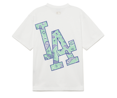 ÁO PHÔNG MLB PAISLEY CLIPPED LOGO SHORT SLEEVE T-SHIRT LA DODGERS 3ATSI0333-07WHS