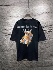 ÁO ADLV BEACH BEAR SHORT SLEEVE T-SHIRT BLACK - Áo thun cổ tròn tay lỡ màu đen