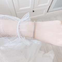 SWAROVSKI Emily bracelet (Round cut, White, Rhodium plated) - Vòng/lắc tay đá pha lê trắng - SWAROVSKI - JEWELRY