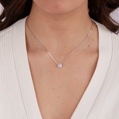 SWAROVSKI Angelic pendant (Round cut, White, Rhodium plated) - Dây cổ, dây chuyền đá tròn - SWAROVSKI - JEWELRY NECKLACE