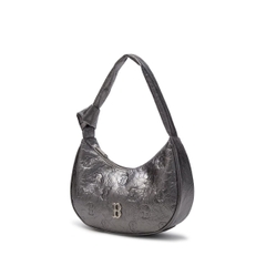 MLB Classic Monogram Crack Embo Hobo Bag Boston Red Sox GREY - Túi xách, đeo vai màu xám