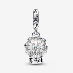 CHÍNH HÃNG - PANDORA Snowflake Snow Globe Dangle Charm (Sterling silver, Murano glass) - Hạt trang trí vòng tay hình quả cầu tuyết thuỷ tinh, bạc 925
(chỉ gồm hạt Charm - không gồm vòng tay). JEWELRY