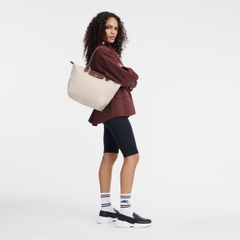 MEDIUM SIZE - TÚI LONGCHAMP LE PLIAGE ORIGINAL M TOTE BAG - PAPER - Túi xách màu be, quai nắp nâu