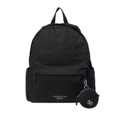 ADLV BASIC LOGO SIMPLE COTTON BACKPACK Black - Cặp, Balo màu đen