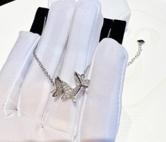 SWAROVSKI Lilia necklace (Butterfly, White, Rhodium plated) - Dây cổ, dây chuyền hoạ tiết bướm - JEWELRY NECKLACE