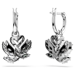 SWAROVSKI Swan drop earrings (Black, Mixed metal finish) - Khuyên tai, cặp đôi thiên nga trắng và đen - JEWERY