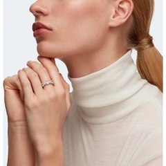 SWAROVSKI Vittore ring (Drop cut, White, Rose gold-tone plated) - RINGS - Nhẫn pha lê cắt giọt - SWAROVSKI JEWELRY