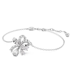 SWAROVSKI Volta bracelet (Bow, White, Rhodium plated) - Vòng/lắc tay hình nơ trắng - JEWELRY