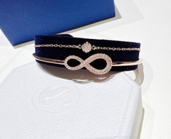 SWAROVSKI Infinity Bangle (White, Rose-gold tone plated) - Vòng/lắc tay vô cực, tình yêu vĩnh cửu, màu vàng hồng - JEWELRY BRACELET