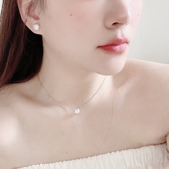 SWAROVSKI Angelic pendant (Round cut, White, Rhodium plated) - Dây cổ, dây chuyền đá tròn - SWAROVSKI - JEWELRY NECKLACE